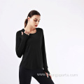 Comfortable Women Gym Shirt Long Sleeve Yoga Top